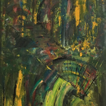 Peinture intitulée "Une ruelle incertai…" par Sun Shine, Œuvre d'art originale, Acrylique