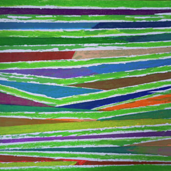 Peinture intitulée "Untitled S4 GREEN" par Sunanda, Œuvre d'art originale, Pastel