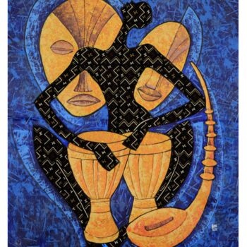 Peinture intitulée "“Tam-tam parleur”" par Suncréa, Œuvre d'art originale, Acrylique