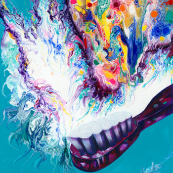 Peinture intitulée "Happy Splash (Limit…" par Sung Lee, Œuvre d'art originale, Impression numérique