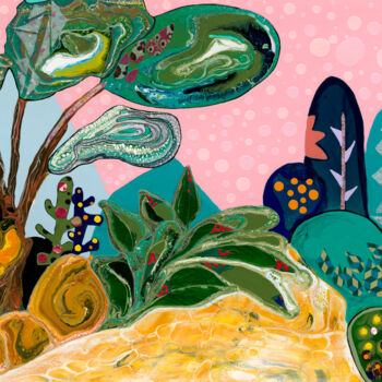 Картина под названием "Nature Series - For…" - Sung Lee, Подлинное произведение искусства, Акрил Установлен на Деревянная ра…