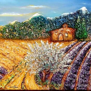 Painting titled "Paysage de Provence" by Sunny Panse-Hsu, Original Artwork, Oil