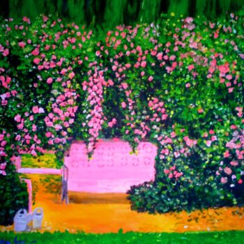 Painting titled "Fragrance of Joy" by Sunshine Amos, Original Artwork, Acrylic