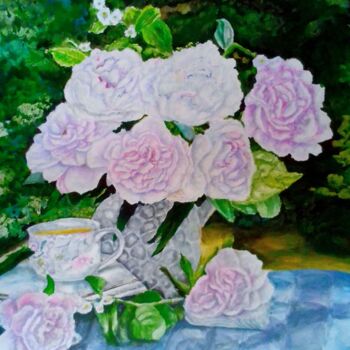 Pittura intitolato "Garden in a Vase No…" da Sunshine Amos, Opera d'arte originale, Acquarello