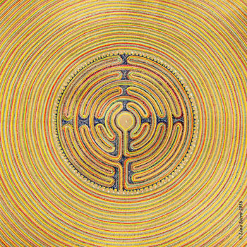 Malarstwo zatytułowany „Sound Three. Labyri…” autorstwa Lina Stern, Oryginalna praca, Akryl