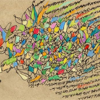 Tekening getiteld "The Sound Clouds As…" door Lina Stern, Origineel Kunstwerk, Marker