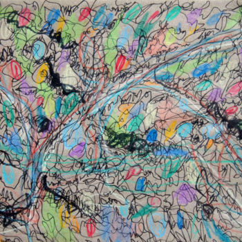Drawing titled "Second Sound" by Lina Stern, Original Artwork, Conté