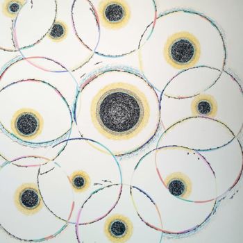 Zeichnungen mit dem Titel "SunFlowers" von Lina Stern, Original-Kunstwerk, Marker
