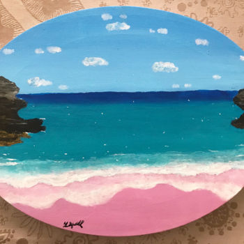 绘画 标题为“Horseshoe bay plage…” 由Sunwoo Ji, 原创艺术品, 丙烯