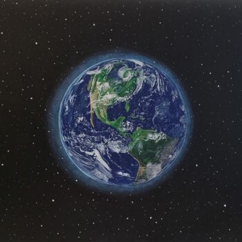 Pintura titulada "La terre, notre bel…" por Sunwoo Ji, Obra de arte original, Acrílico