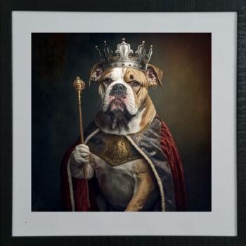 Arts numériques intitulée "DOGGY KING" par Suny, Œuvre d'art originale, Image générée par l'IA