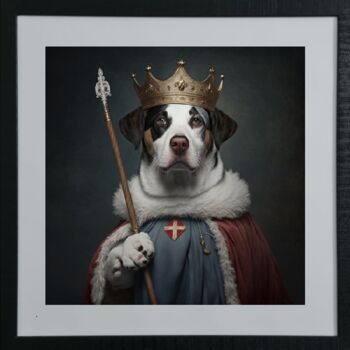 Arts numériques intitulée "DOGGY KING II" par Suny, Œuvre d'art originale, Image générée par l'IA