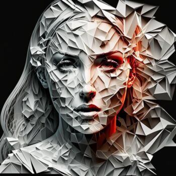 Digital Arts με τίτλο "LA DAME BLANCHE" από Suny, Αυθεντικά έργα τέχνης, 2D ψηφιακή εργασία