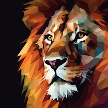 Arts numériques intitulée "PARIS LION" par Suny, Œuvre d'art originale, Travail numérique 2D