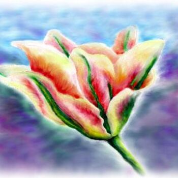 Digital Arts titled "Viridiflora Tulip" by Suoakes, Original Artwork