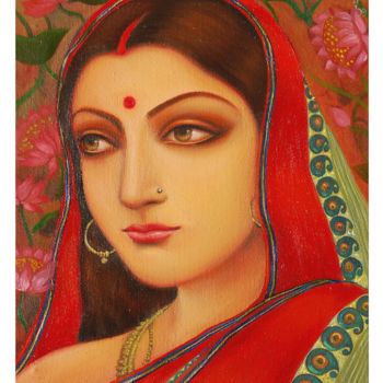 Painting titled "NANDINI" by Suparna Dey, Original Artwork, Oil