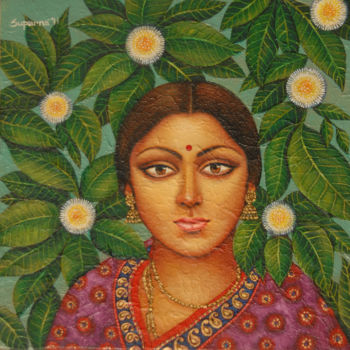 Painting titled "BONOLATA" by Suparna Dey, Original Artwork, Oil