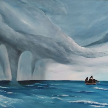 Peinture intitulée "Tornado" par Marina Orlova-Shaiupova, Œuvre d'art originale, Huile Monté sur Carton
