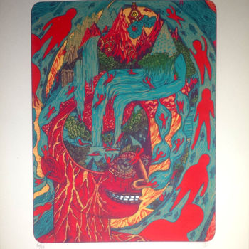 Obrazy i ryciny zatytułowany „meditation” autorstwa Super Detergent, Oryginalna praca, Nadruk