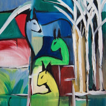 Pittura intitolato "Forest" da Artist Supreetha, Opera d'arte originale, Acrilico
