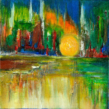 Malerei mit dem Titel "Sunset II" von Artist Supreetha, Original-Kunstwerk, Acryl