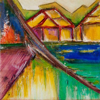 Pittura intitolato "Home" da Artist Supreetha, Opera d'arte originale, Acrilico
