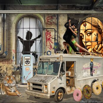 Arte digital titulada "Tango in Banksy's g…" por Supreme Goonz, Obra de arte original, Modelado 3D
