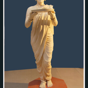 Scultura intitolato "Aarti[For sale in m…" da Supriya Shinde, Opera d'arte originale, Argilla polimerica