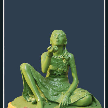Sculpture titled "Anupama[For sale in…" by Supriya Shinde, Original Artwork, Metals