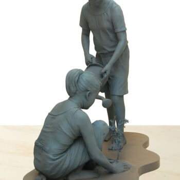 Sculpture intitulée "shwas[For sale in m…" par Supriya Shinde, Œuvre d'art originale, Métaux