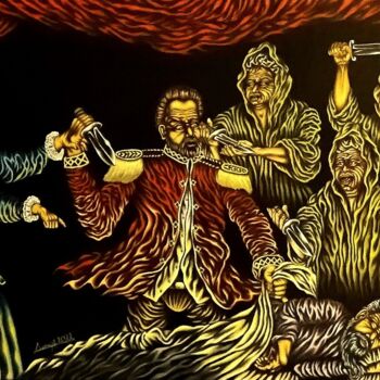 Pintura intitulada "Shakespeare's Macbe…" por Surajit Purkait, Obras de arte originais, Óleo Montado em Armação em madeira
