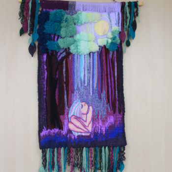 Textile Art titled "МОЙ ЛЕС" by Viktoriia Mironova, Original Artwork, Tapestry