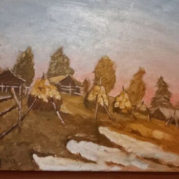 Картина под названием "Сельский пейзаж" - Сурба Александр, Подлинное произведение искусства, Масло