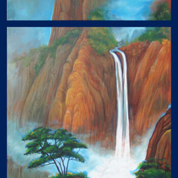 Peinture intitulée "Landscape03" par Surekha Bharne, Œuvre d'art originale, Acrylique