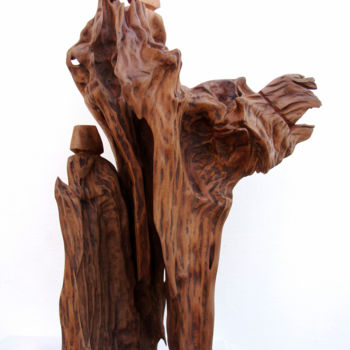 Sculpture titled "Refuge" by Suresh Pant, Original Artwork, Wood