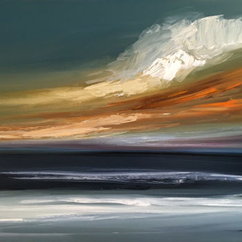 Peinture intitulée "Winter seascape" par Michel Suret-Canale, Œuvre d'art originale, Huile