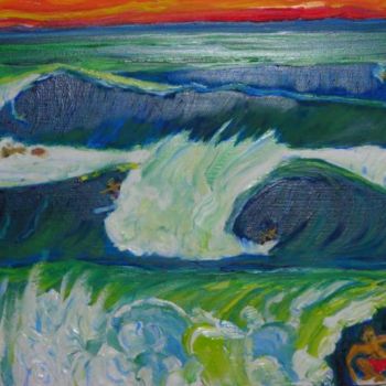 Malarstwo zatytułowany „Surf Paradise” autorstwa Paul Trammell, Oryginalna praca