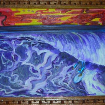 Pintura intitulada "Purple Barrel" por Paul Trammell, Obras de arte originais