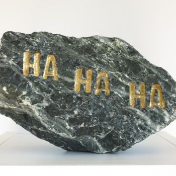 Sculpture titled "#LOL" by Anne Cecile Surga, Original Artwork, Stone