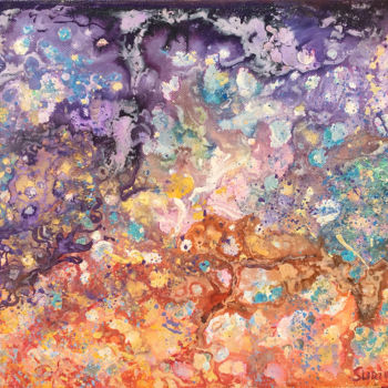 Malerei mit dem Titel "Simbiotica" von Suriko, Original-Kunstwerk, Acryl