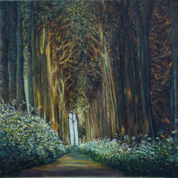 Pittura intitolato "Alley. Acrylic land…" da Suriko, Opera d'arte originale, Acrilico
