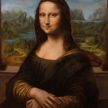 Painting titled "Мона Лиза. Лучшая к…" by Andrey Surikov, Original Artwork, Oil
