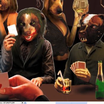 Arts numériques intitulée "Creepy poker2.jpg" par Surmulot Rattus Norvegicus, Œuvre d'art originale