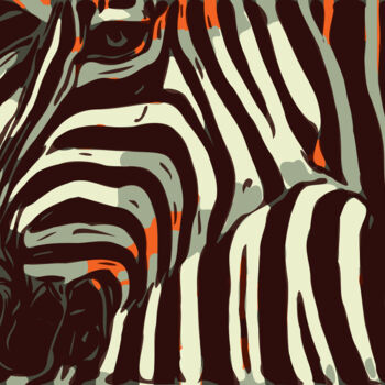 Digital Arts titled "Zebras" by Susan Maxwell Schmidt, Original Artwork, Digital Painting