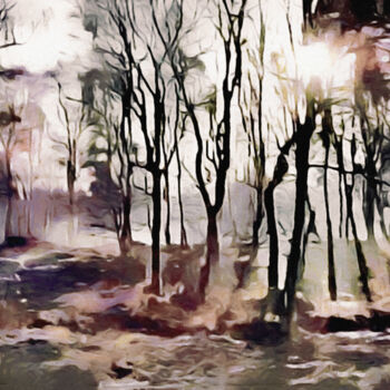 Цифровое искусство под названием "Spring Morning Mist" - Susan Maxwell Schmidt, Подлинное произведение искусства, Цифровая ж…