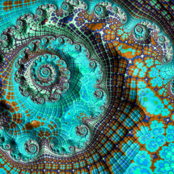 Arts numériques intitulée "Arizona Turquoise R…" par Susan Maxwell Schmidt, Œuvre d'art originale, Travail numérique 2D