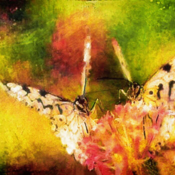 Digital Arts titled "Romantic Butterfly…" by Susan Maxwell Schmidt, Original Artwork, Digital Painting