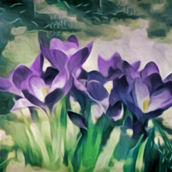 Digital Arts titled "Jardin du Viole II…" by Susan Maxwell Schmidt, Original Artwork, Digital Painting