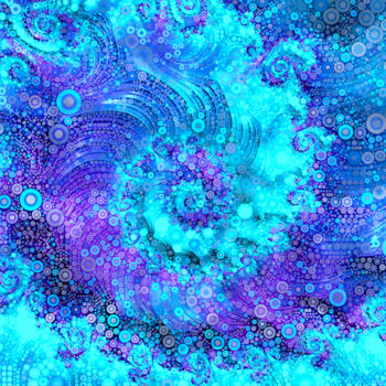 Digital Arts titled "Where Mermaids Play" by Susan Maxwell Schmidt, Original Artwork, Digital Painting