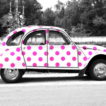Photographie intitulée "Pink Polka Dot Citr…" par Susan Maxwell Schmidt, Œuvre d'art originale, Photographie numérique